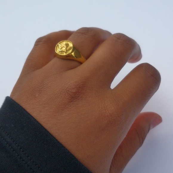 NEW 18K GOLD PLATED ANGEL RING - Picture 3 of 5